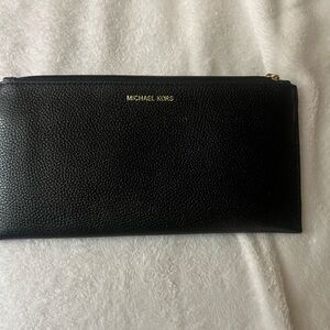 Michael Kors Black Leather Clutch